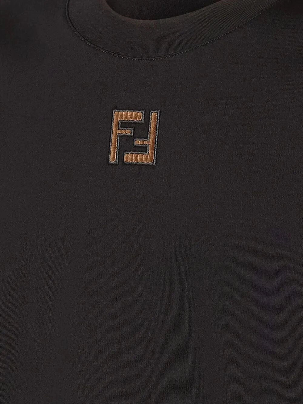 T-Shirt Nera Logo FF Fendi