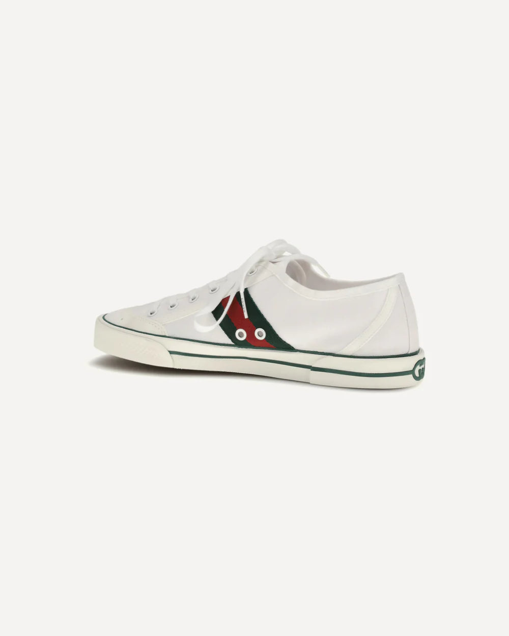Sneakers Bianca Wimbledon Striscia Multicolor Gucci