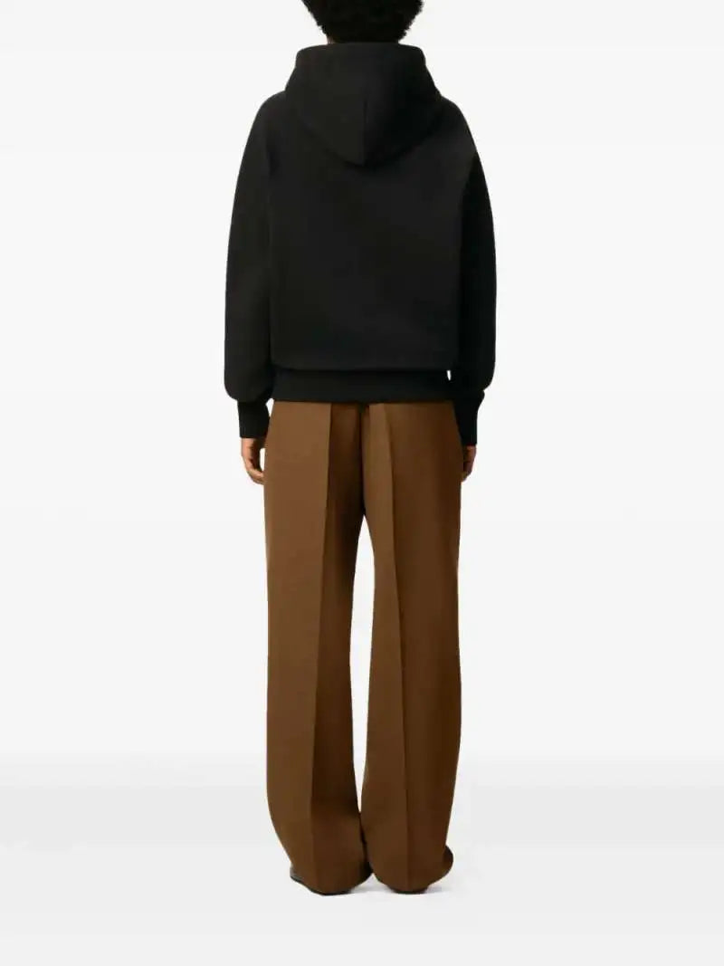 Felpa Nera con Cappuccio Cuore Nero Ami Paris