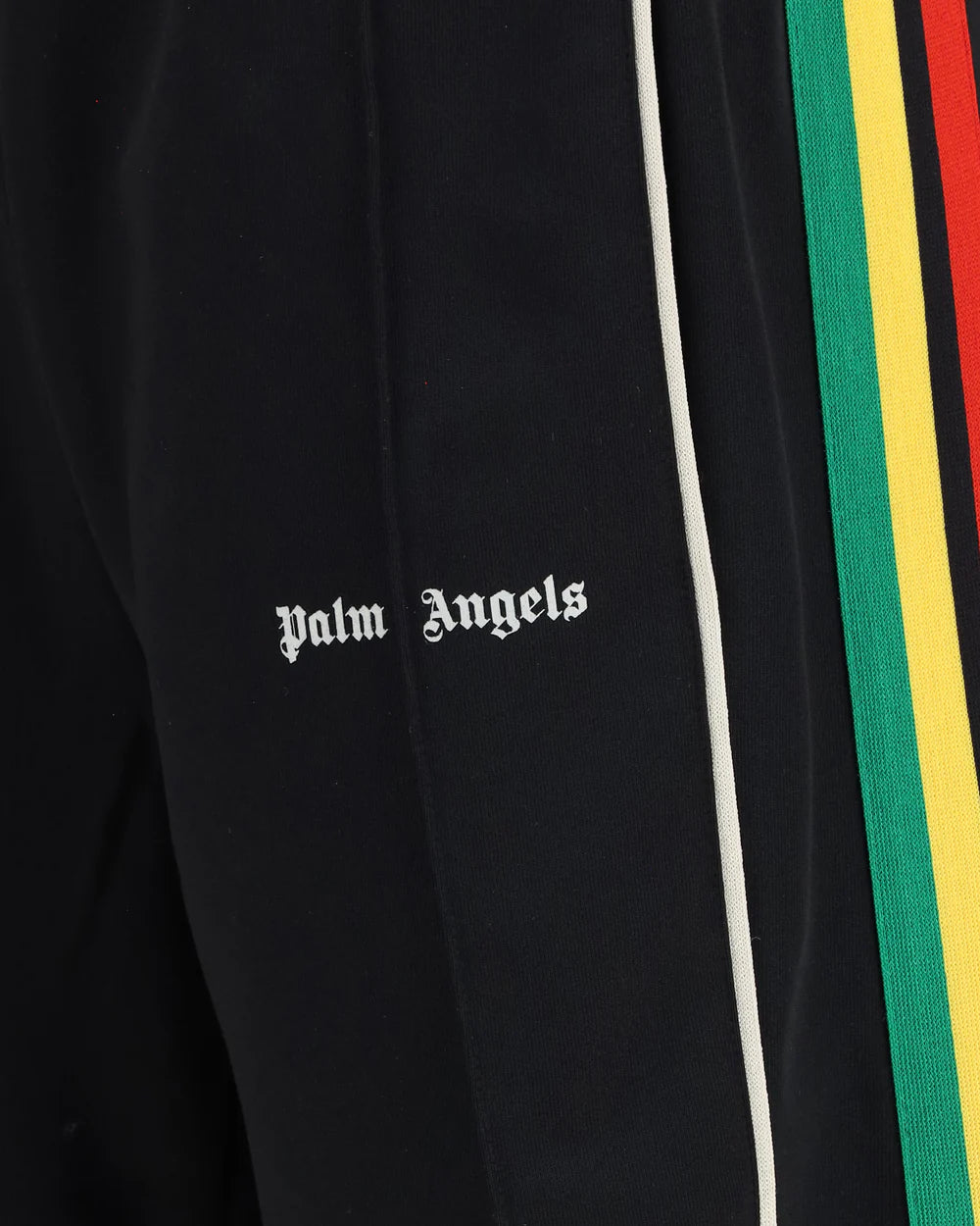 Pantalone Track Nero Striscia Multicolor Palm Angels