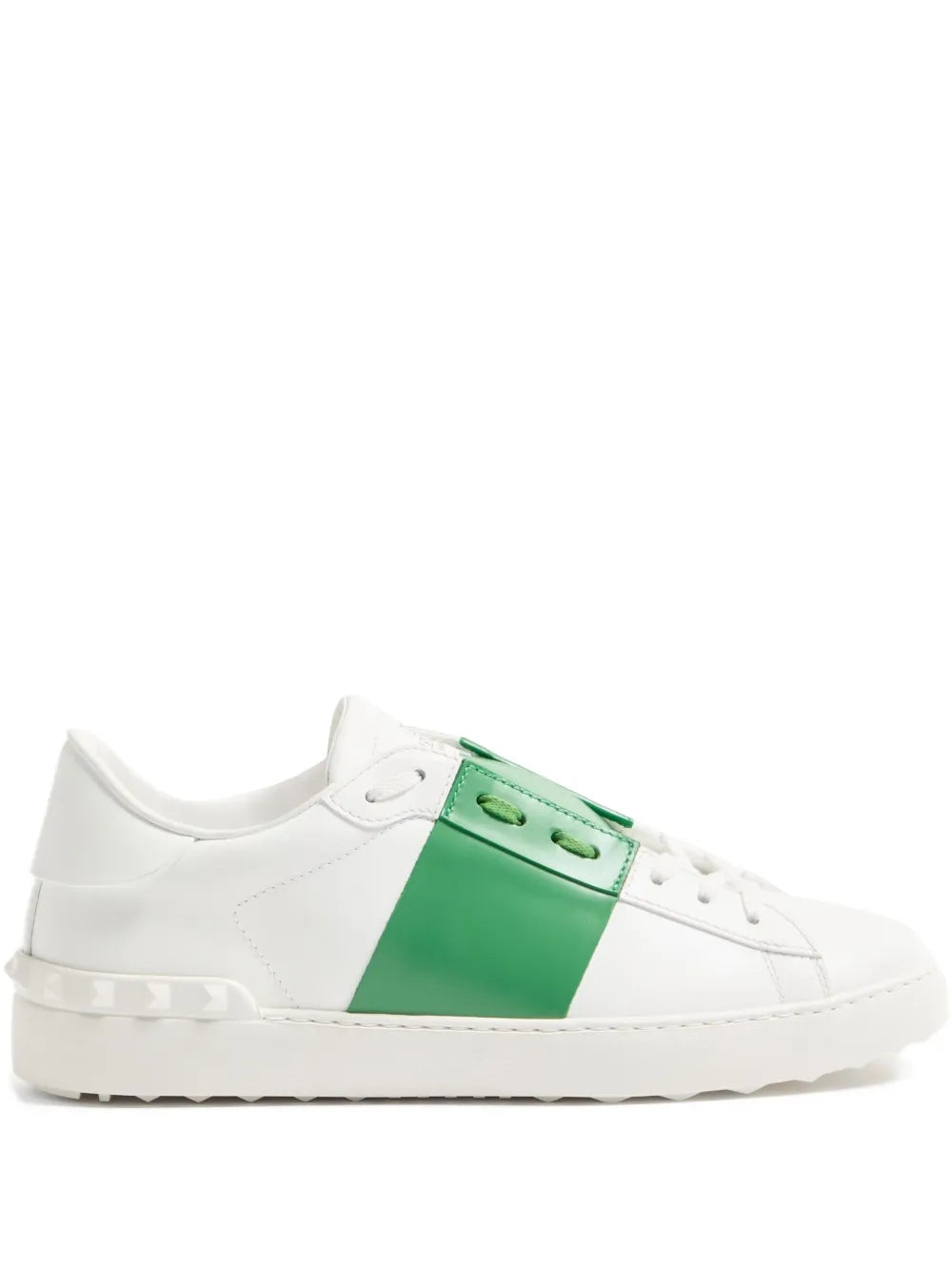 Sneakers Open Bianca Striscia Verde Valentino
