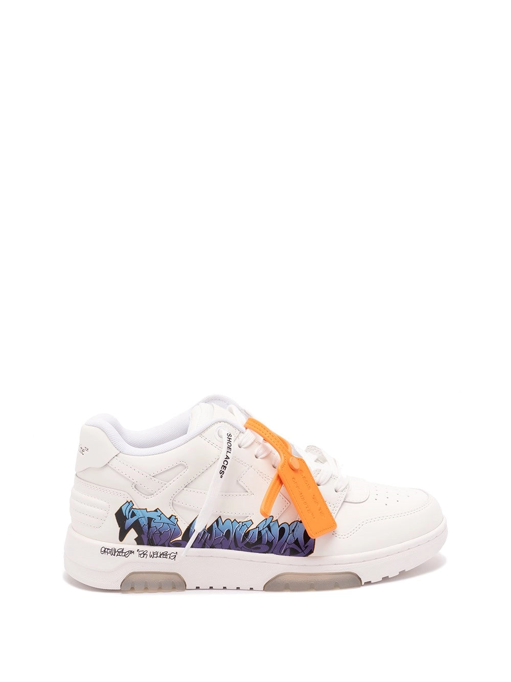 Sneakers Out Of Office For Walking Bianca Scritta Azzurra Off-White