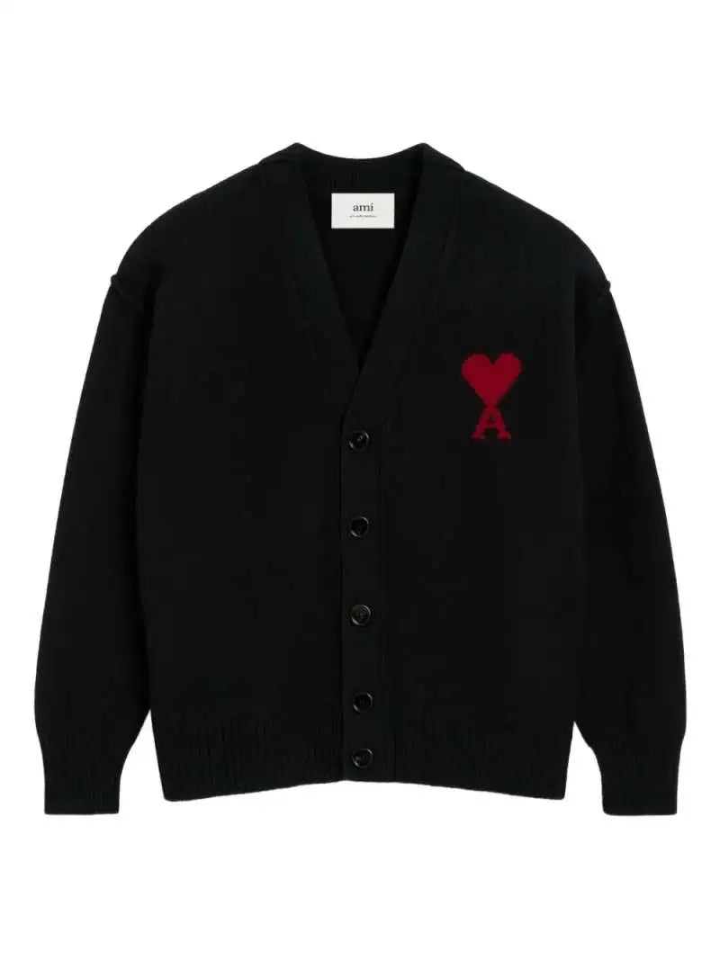 Cardigan Nero Cuore Grande Ami Paris