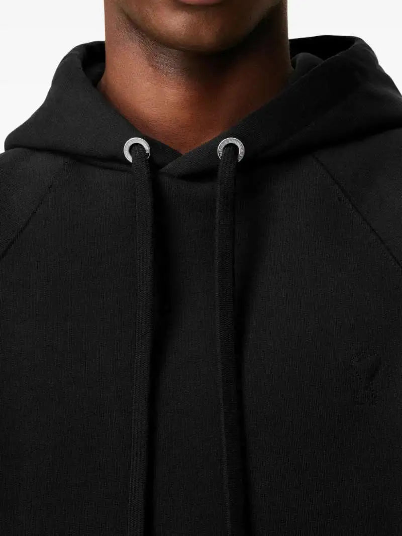 Felpa Nera con Cappuccio Cuore Nero Ami Paris