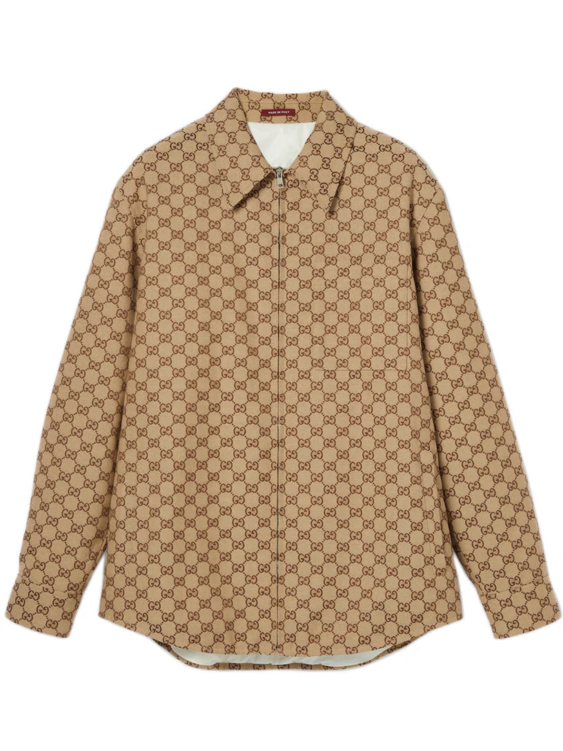 Camicia Giubbino Logo All Over GG Gucci