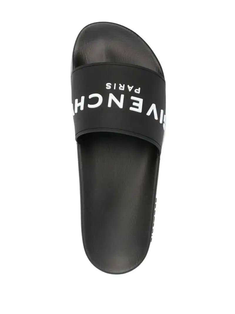 Sandalo Nero Scritta Logo Givenchy