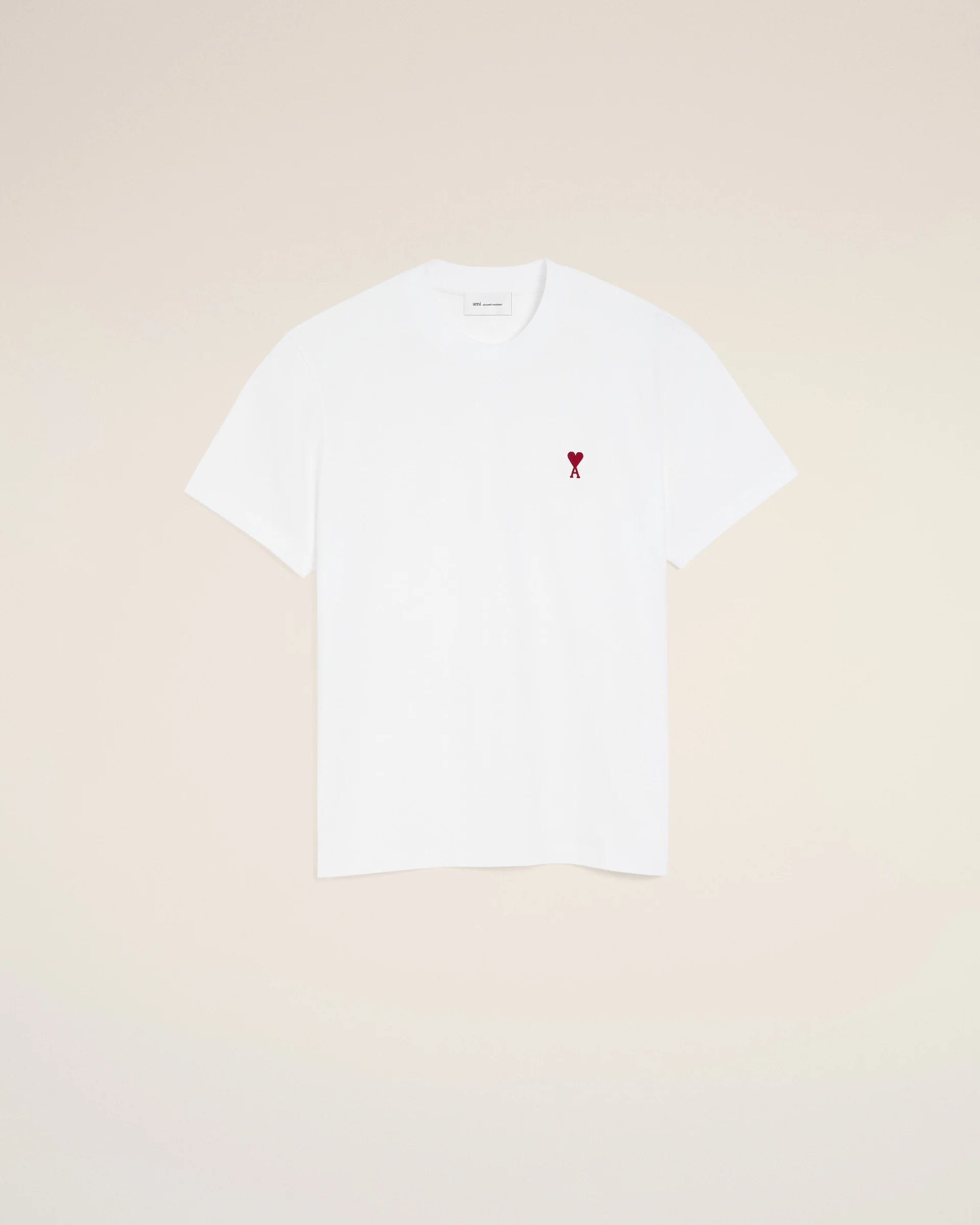 T-Shirt Bianca Cuore Rosso Ami Paris