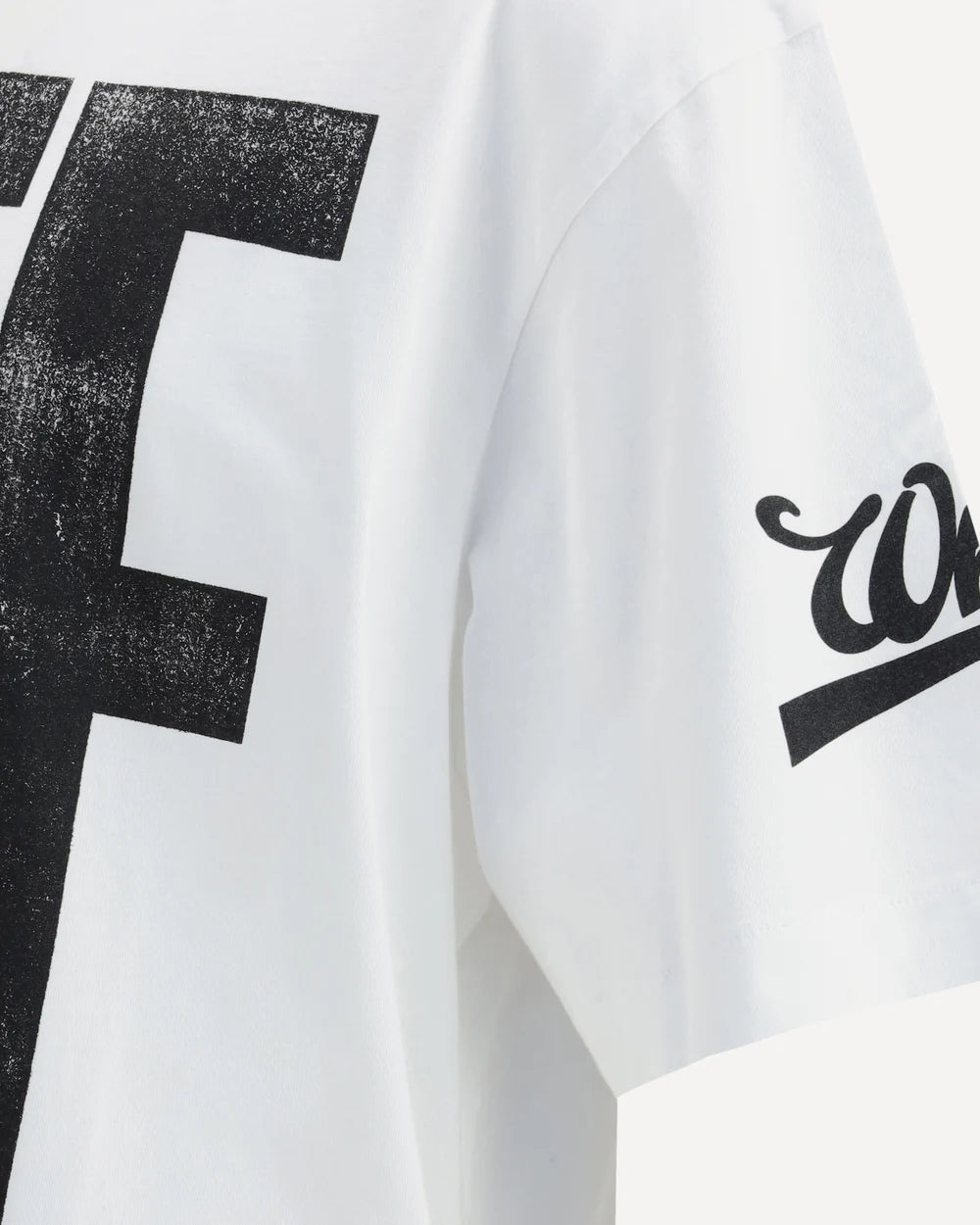 T-Shirt Bianca Big Off Stampa Retro Off-White