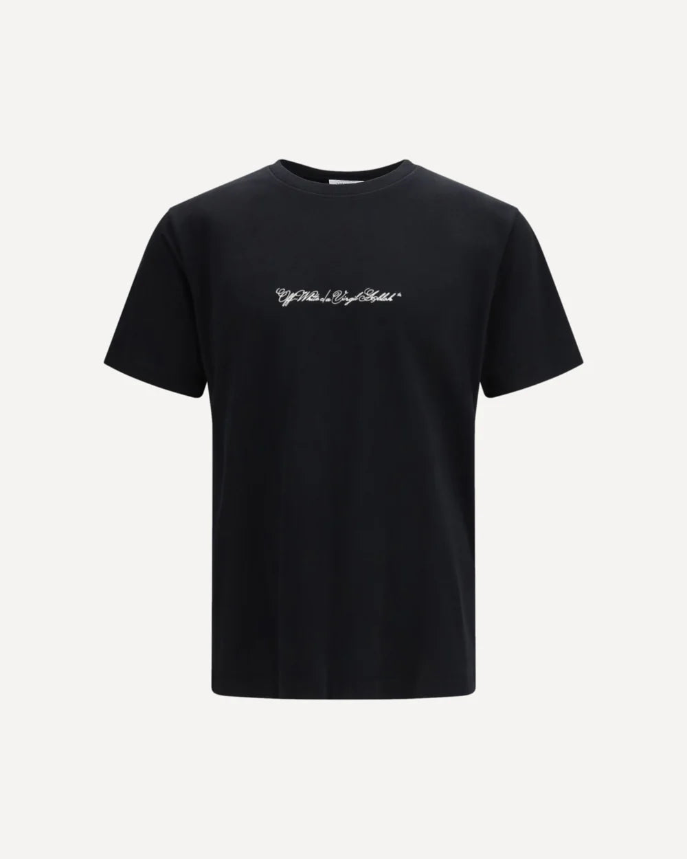 T-Shirt Nera Script Arrow Off White