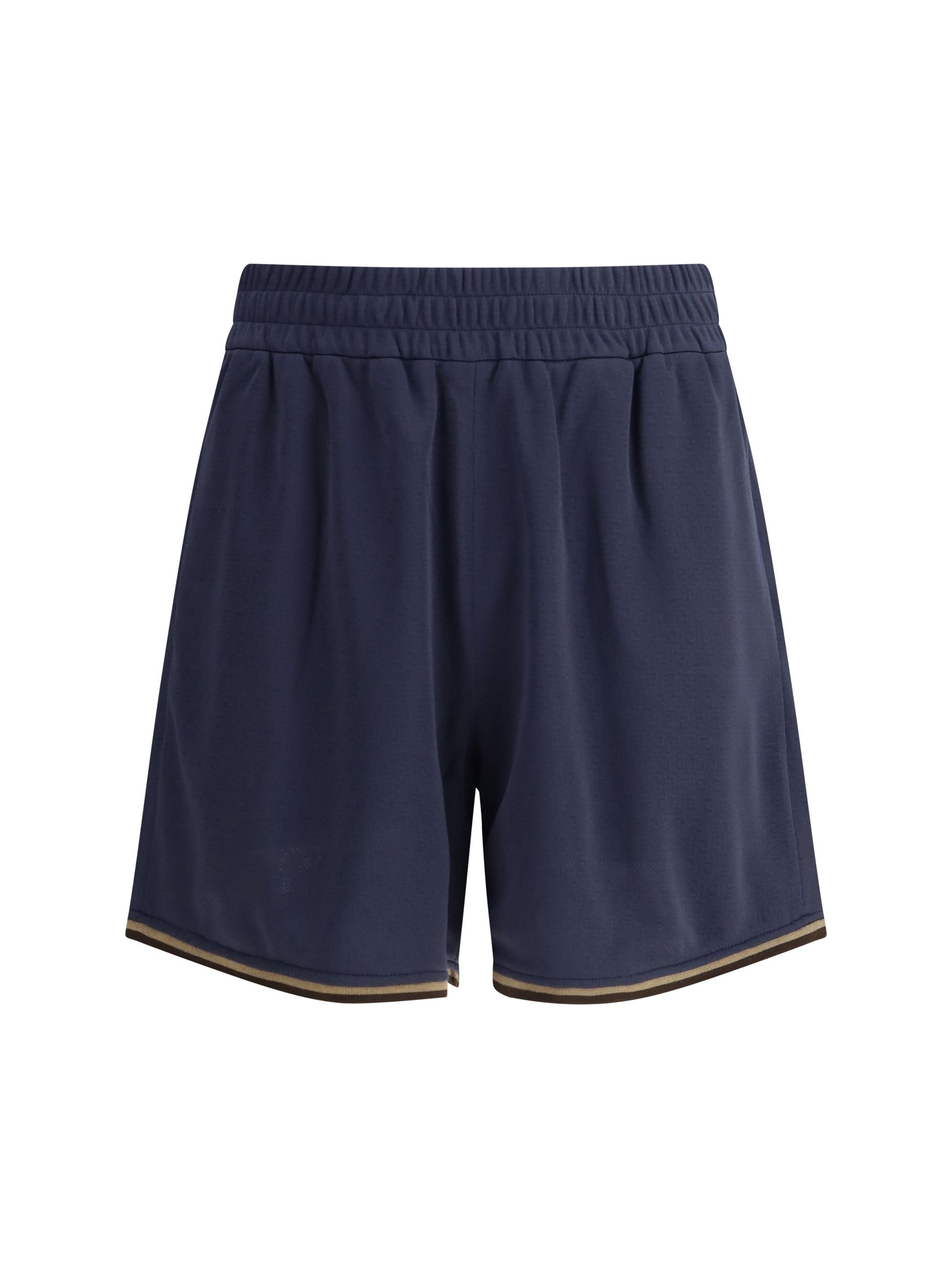 Short Blu Logo All Over Fendi