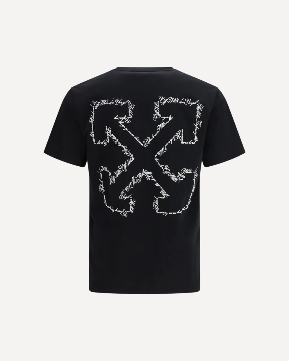 T-Shirt Nera Script Arrow Off White
