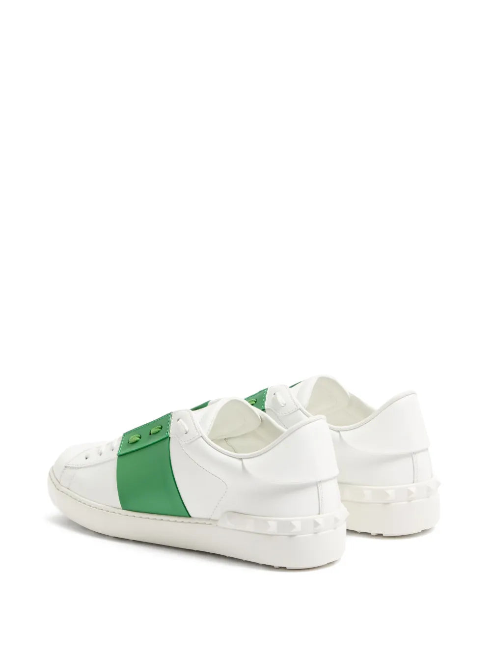 Sneakers Open Bianca Striscia Verde Valentino