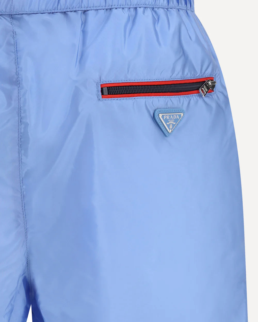 Costume Azzurro Logo Placchetta Retro Prada