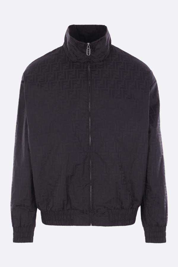 Giubbino Nero Logo All Over FF Fendi