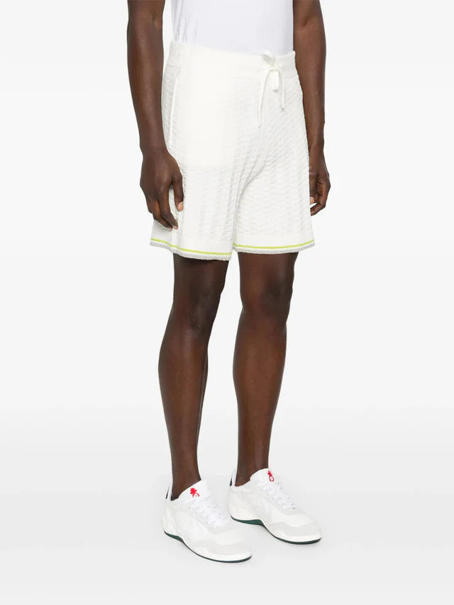 Shorts Bianco Bouclé Tennis Casablanca