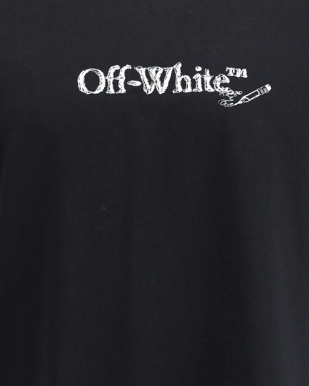 T-Shirt Nera Scribble Arrow Retro Off-White