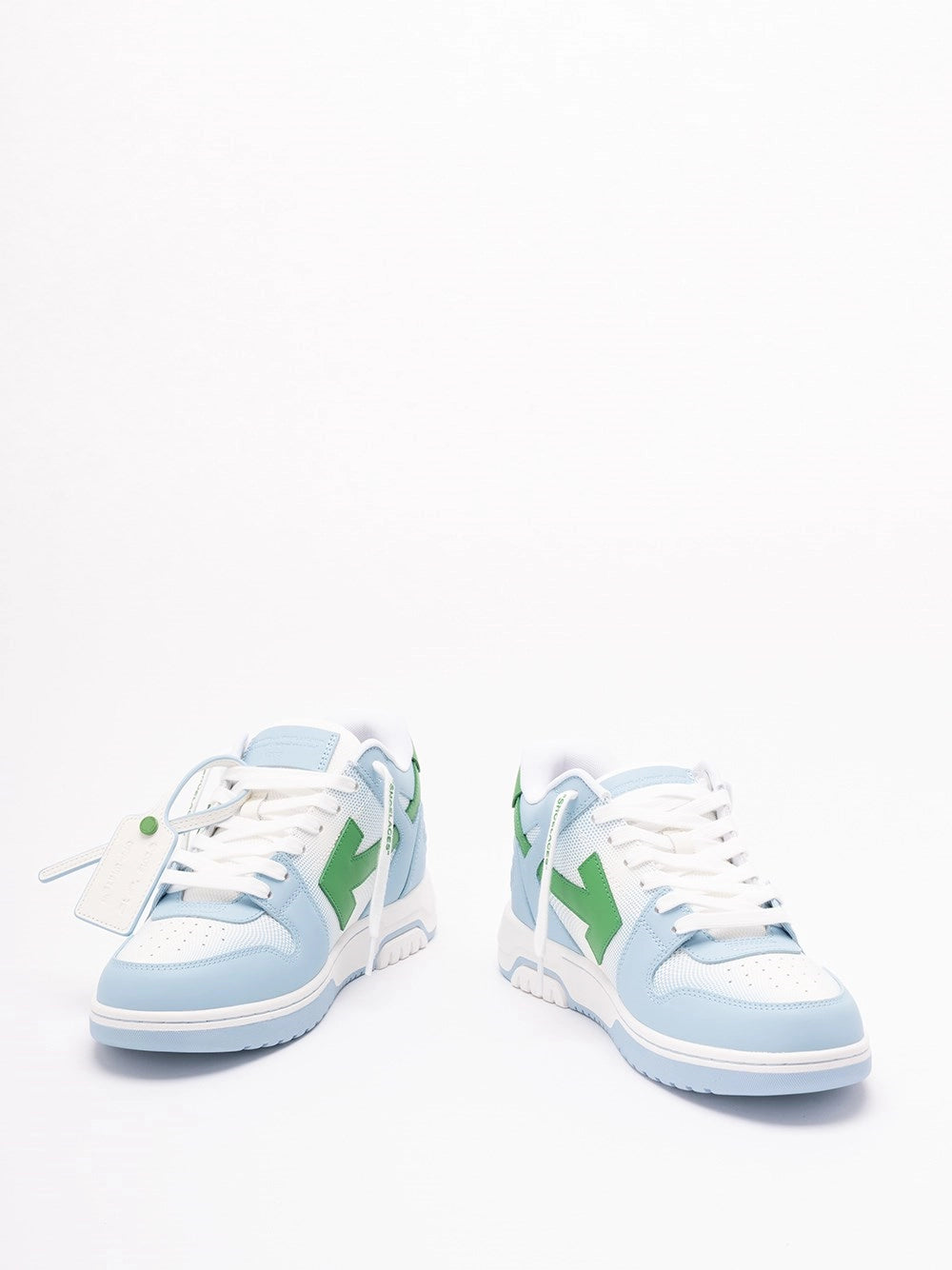 Sneaker Out Of Office Azzurra dettagli Verdi Traforata Off-White