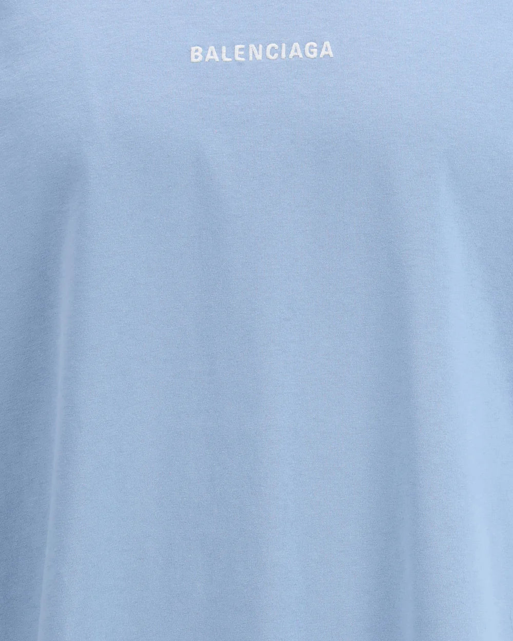 T-Shirt Azzurra Logo Scritta Retro Balenciaga