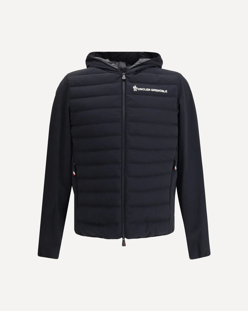 Giubbino Nero Padded Scritta Moncler Grenoble