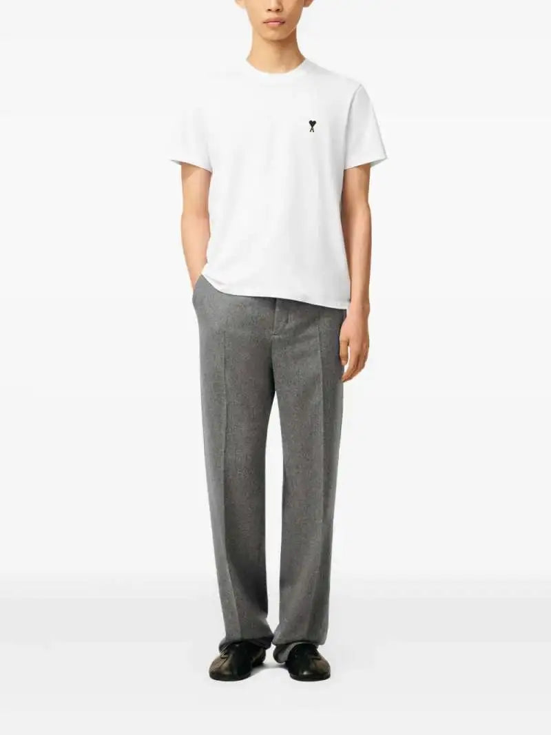 T-Shirt Bianca Cuore Nero Ami Paris