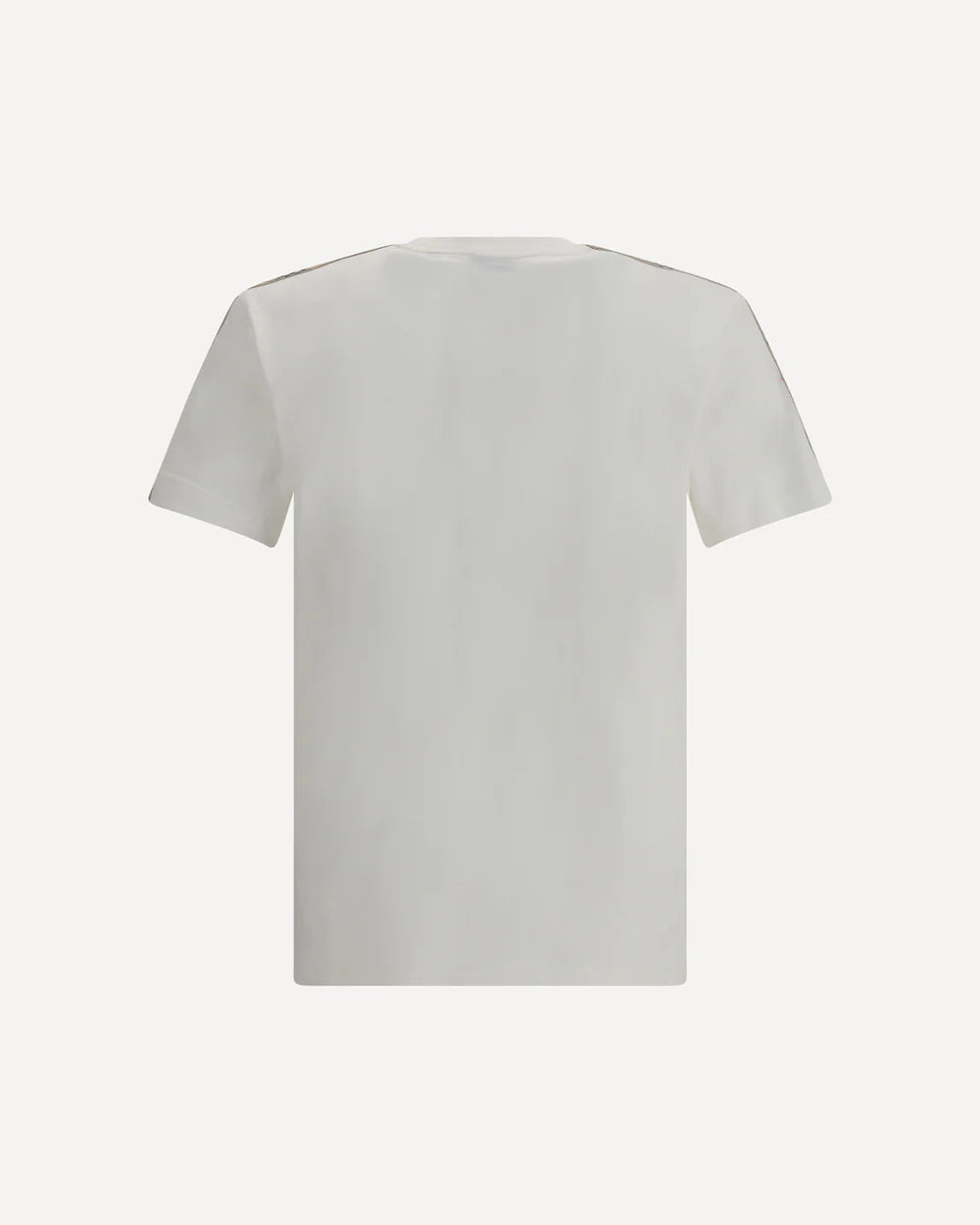 T-Shirt Bianca Check Classic Spalle Burberry