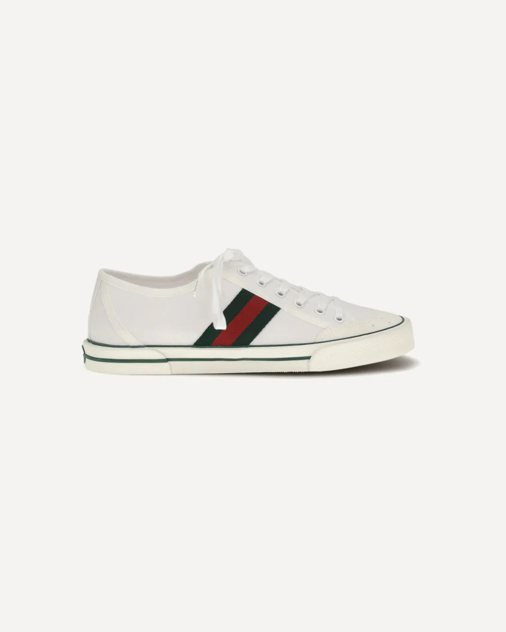 Sneakers Bianca Wimbledon Striscia Multicolor Gucci