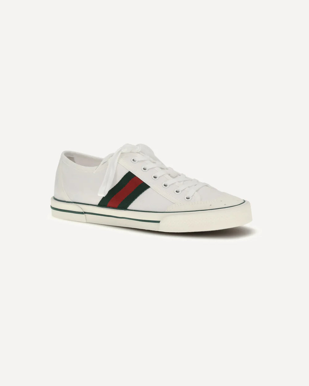 Sneakers Bianca Wimbledon Striscia Multicolor Gucci