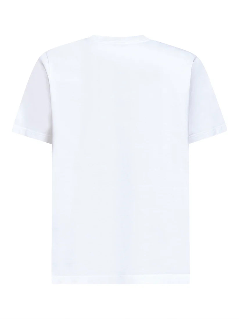 T-Shirt Bianca Stampa Omino Logo Casablanca