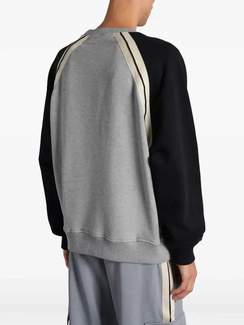 Felpa Grigia Con Inserti e Scritta Palm Angels