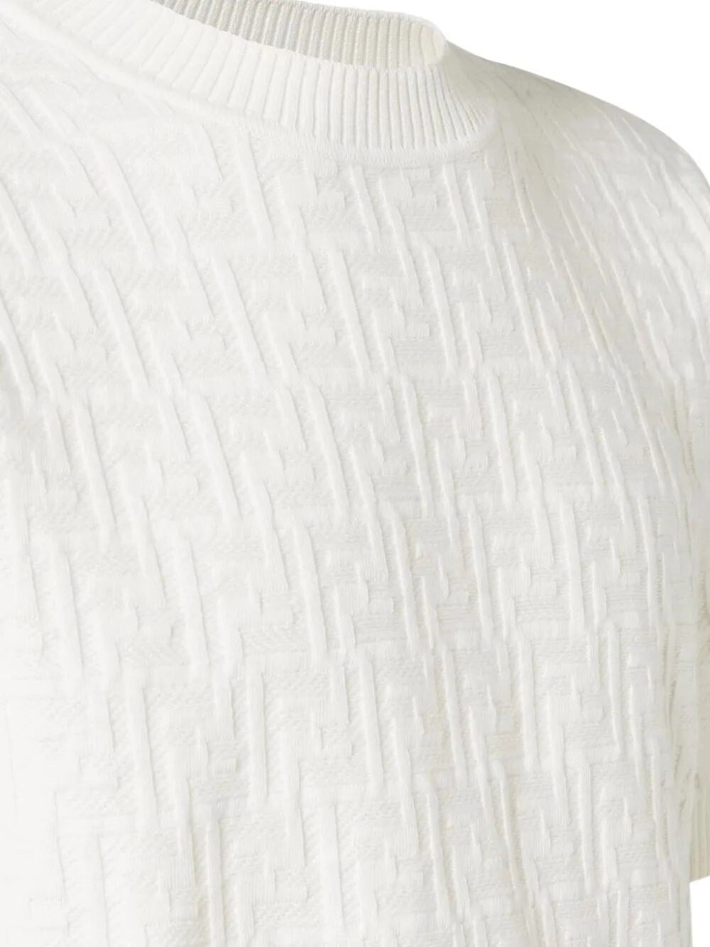 Maglia Bianca Logo FF All Over Fendi