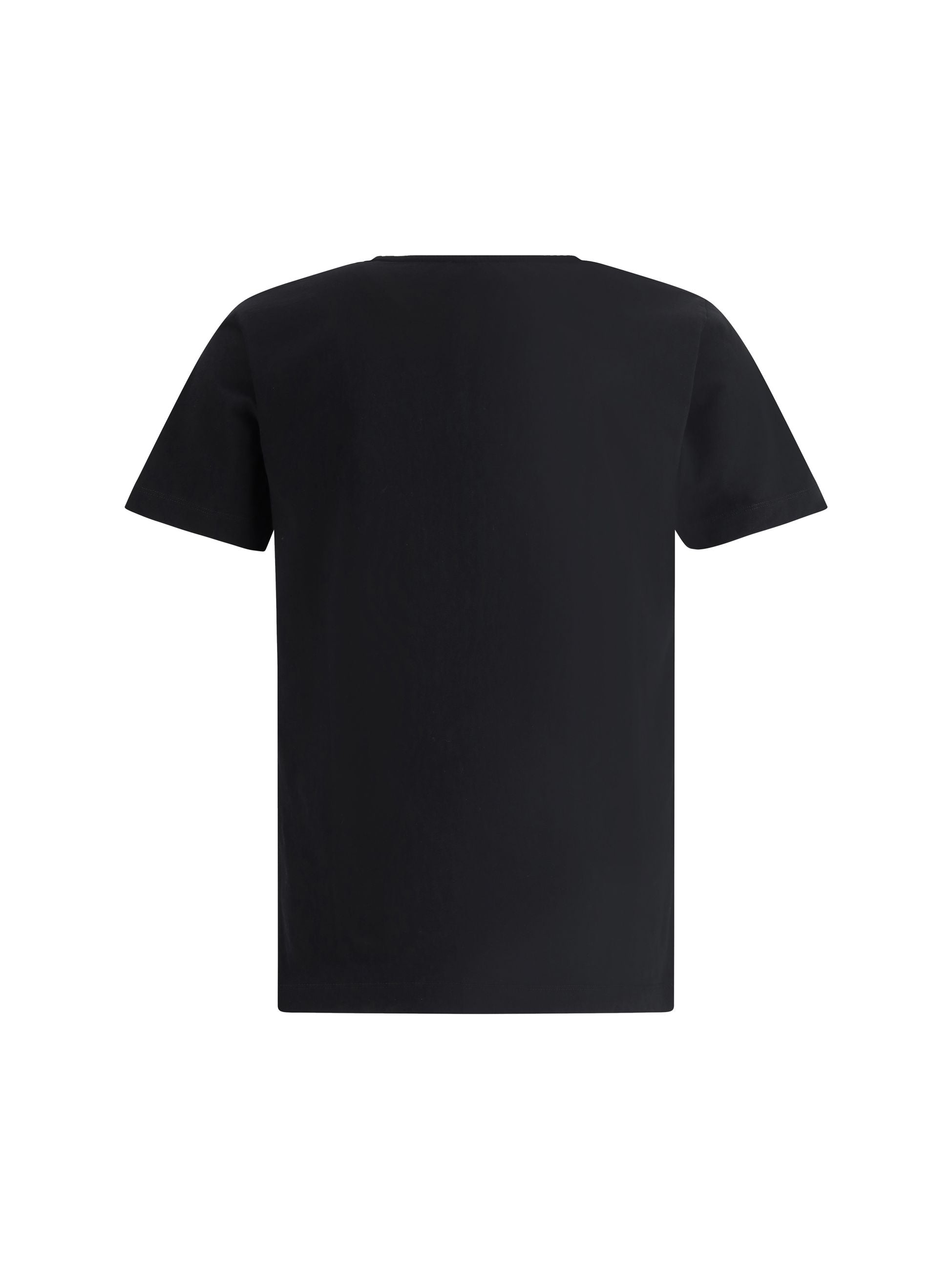 T-Shirt Nera con Scritta Bianca Frontale Off-White
