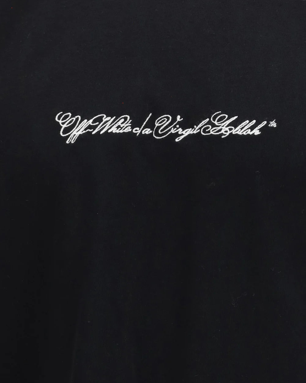 T-Shirt Nera Script Arrow Off White