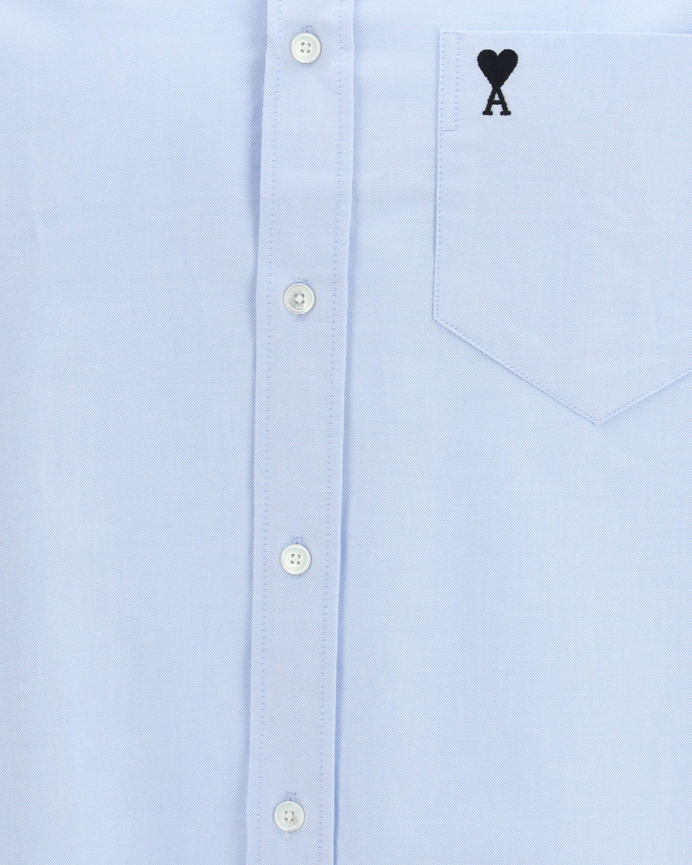 Camicia Azzurra Taschino Logo Cuore Ami Paris