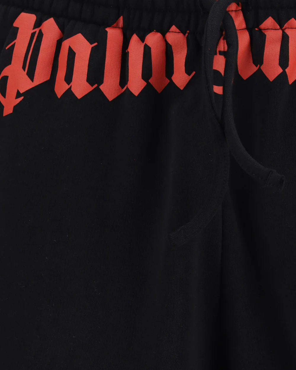Shorts Nero Scritta Rossa Logo Palm Angels