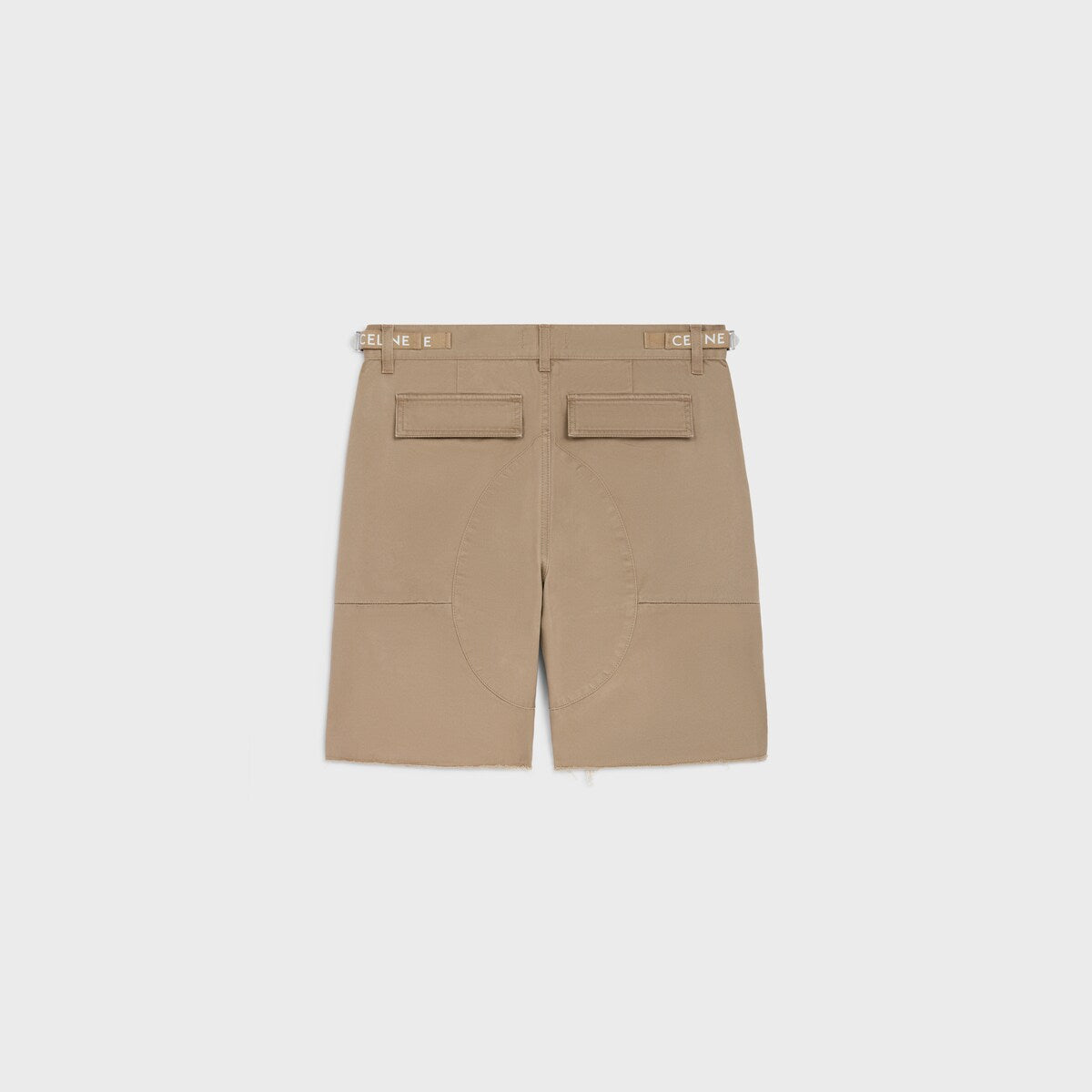 Shorts Beige Tasconi e Scritta Celine