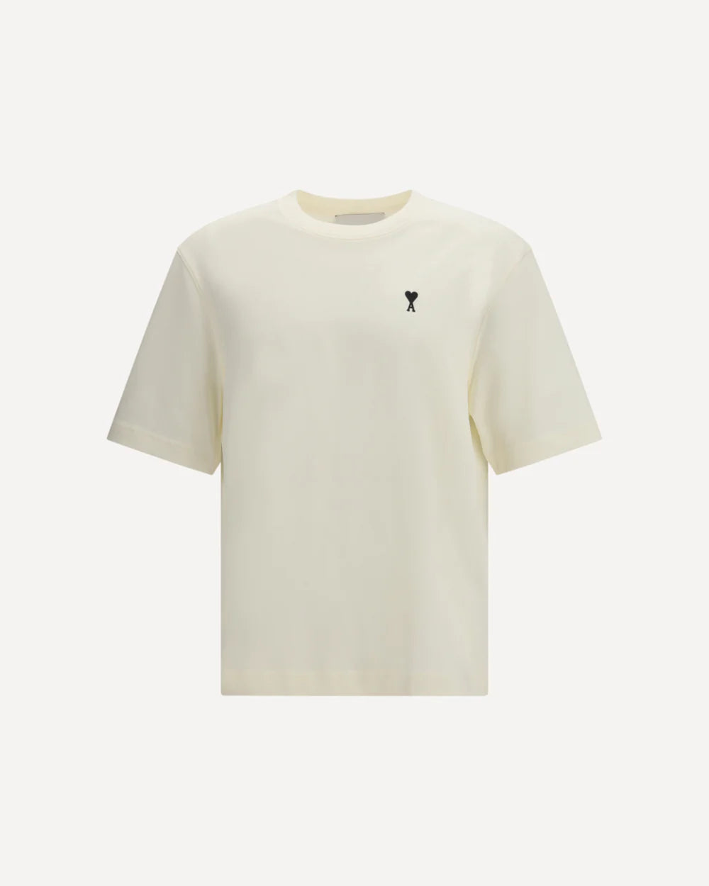 T-Shirt Bianca Logo Cuore Scritta Retro Ami Paris