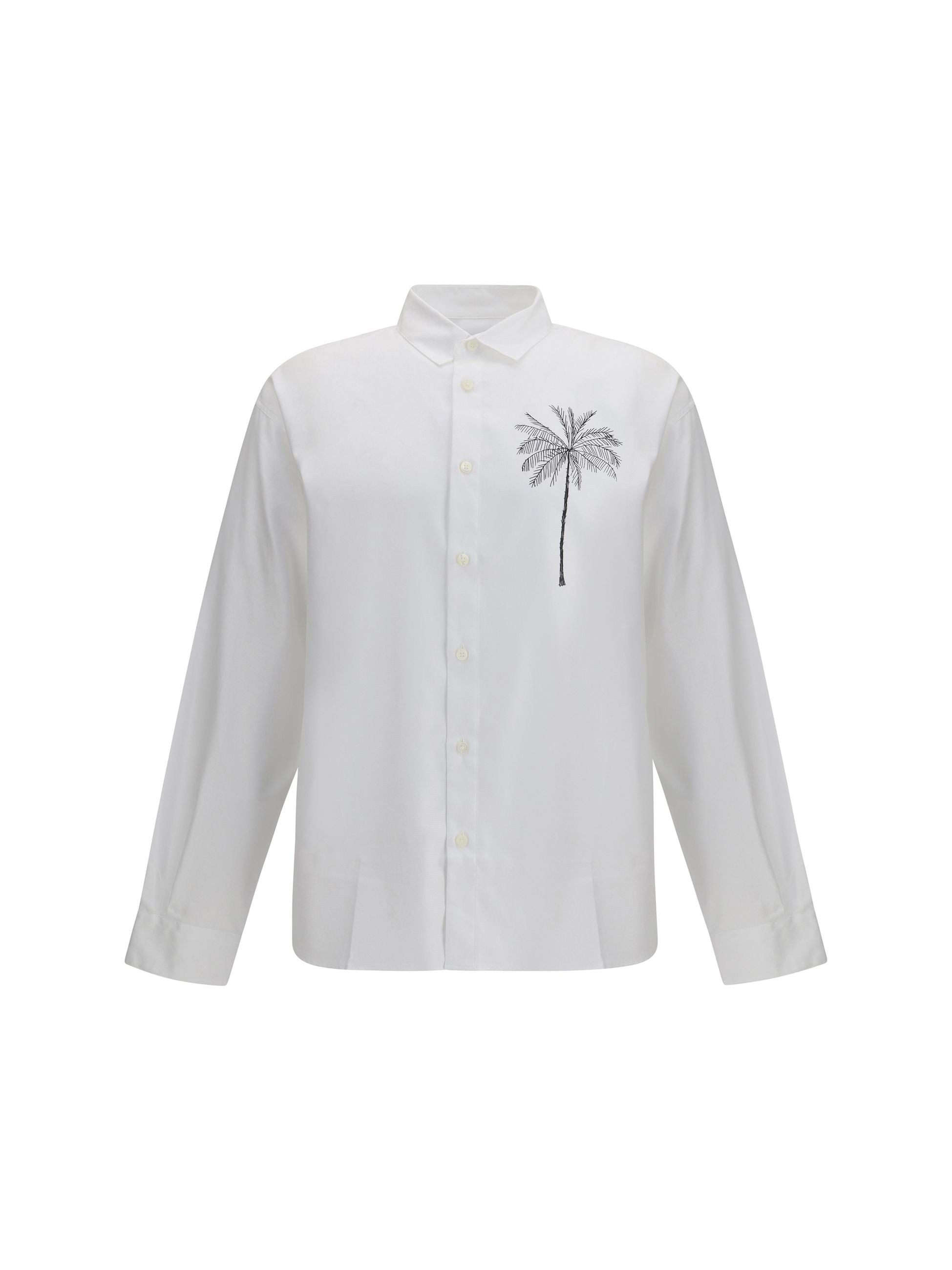 Camicia Bianca Stampa Retro Palma Jacquemus