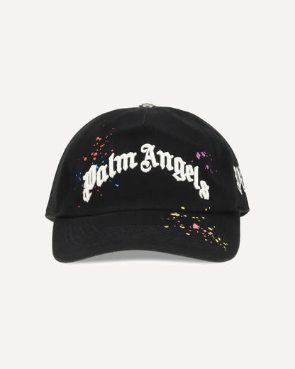 Cappello Nero Logo Palm Angels