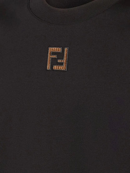 T-Shirt Nera Logo FF Fendi