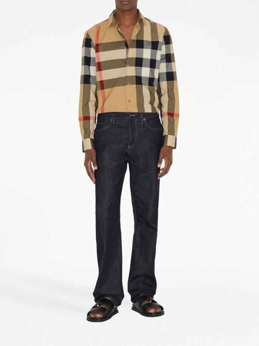 CAMICIA CHECK ALL OVER MANICA LUNGA BURBERRY