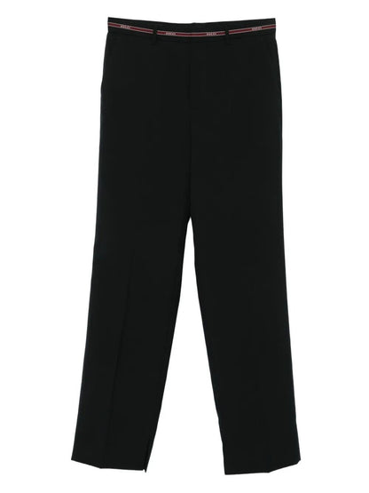 Pantalone Blu Scuro con Bustino Logo Scritta Gucci