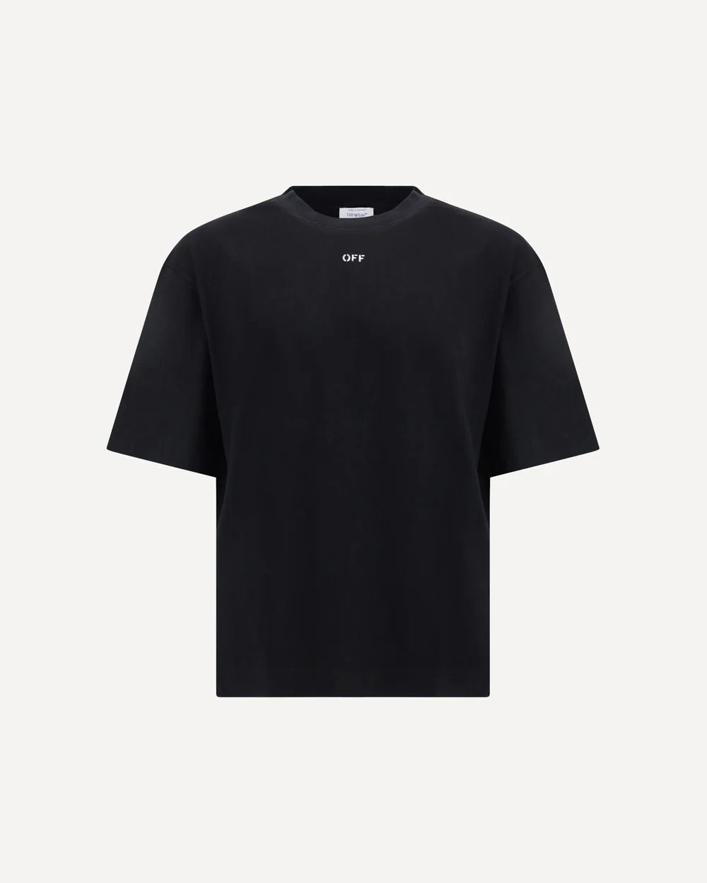 T-Shirt Nera Stampa Retro Arrow Man Off-White