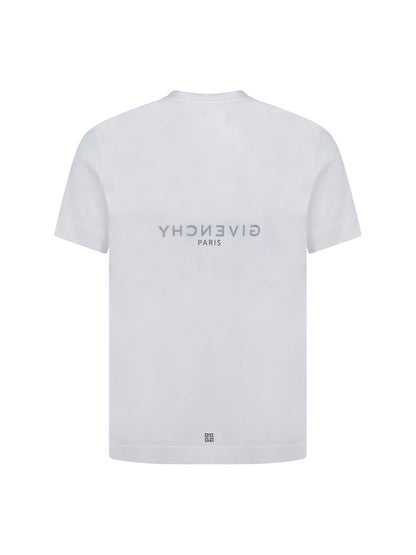 T-Shirt Bianca Logo Scritta Givenchy