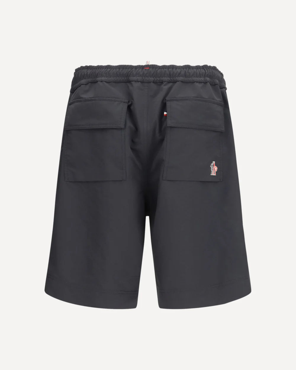 Short Nero in Tessuto Tecnico Logo Moncler