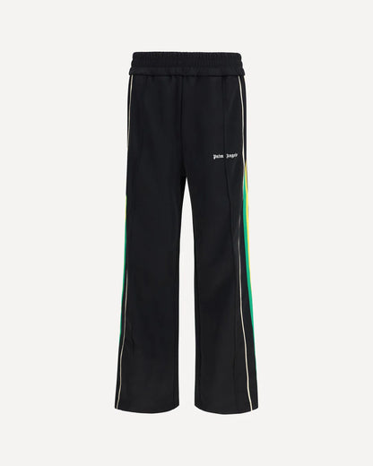 Pantalone Track Nero Striscia Multicolor Palm Angels