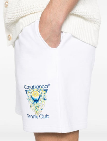 Shorts Bianco Logo Tennis Club Casablanca