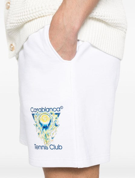 Shorts Bianco Logo Tennis Club Casablanca