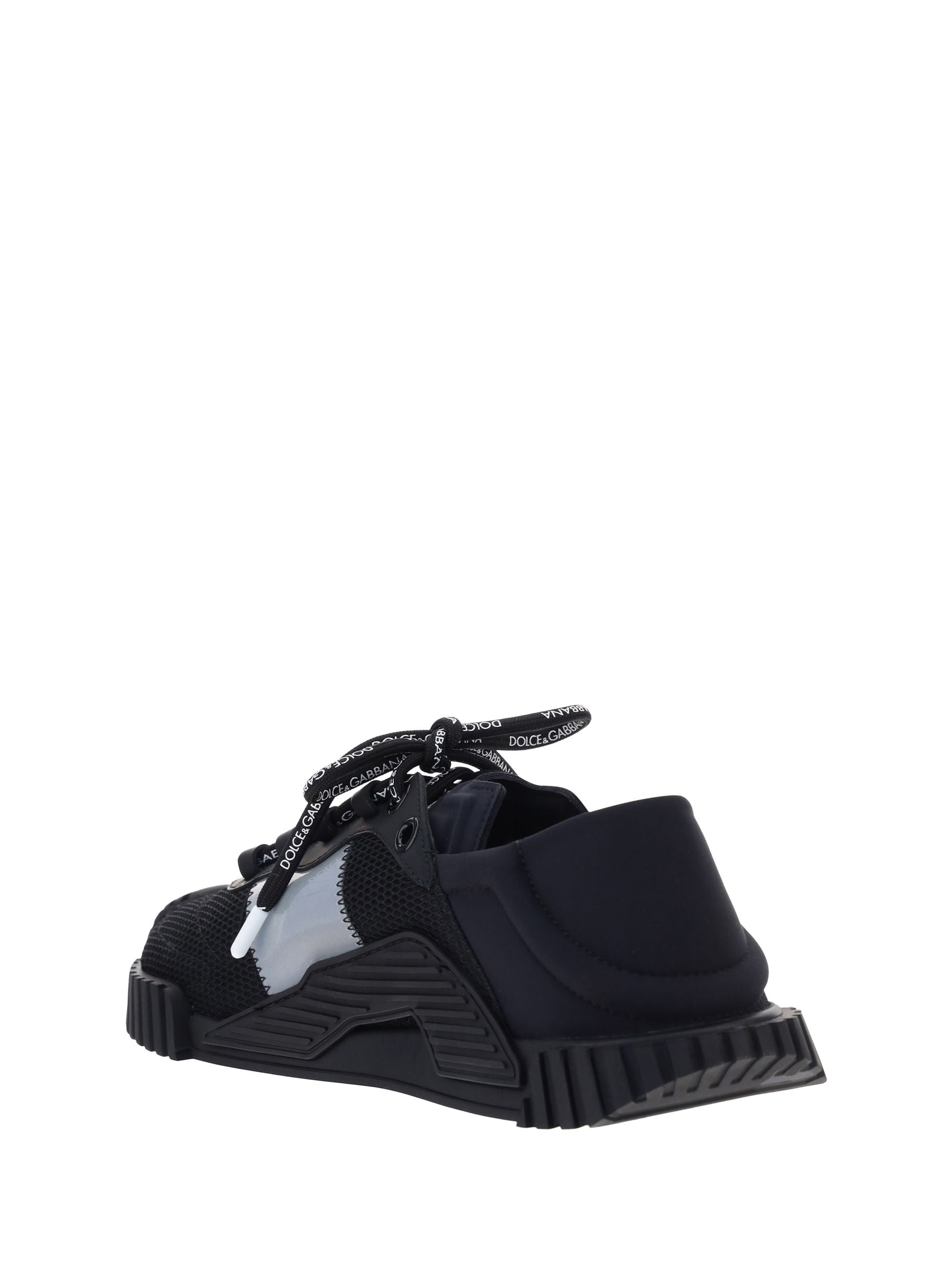 Sneakers Nera con Lacci Dolce e Gabbana
