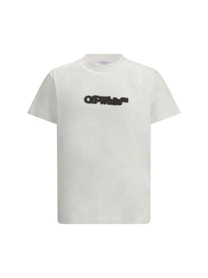T-Shirt Bianca Logo e Stampa Retro Off-White