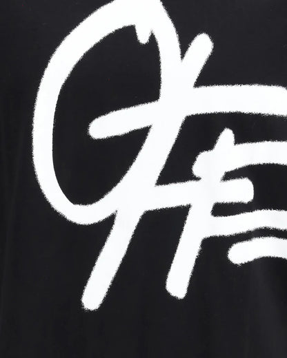 T-Shirt Nera Scritta Grande Off-White